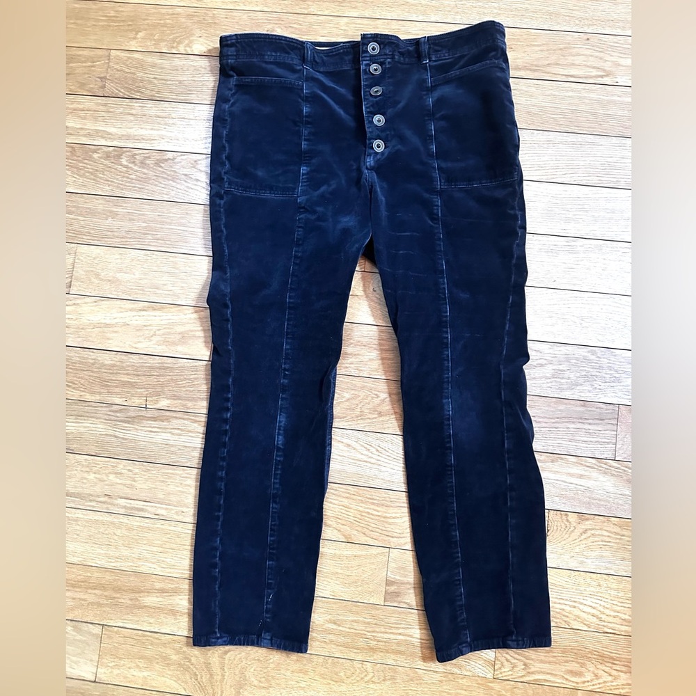 Anthropologie Pilcro Corduroy Pants black button-fly sz 32 stretch mid-rise